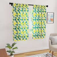 Polyester Leaves Curtain (Pack of 2)