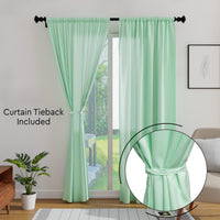 Micro Mint Curtain (Pack of 2)