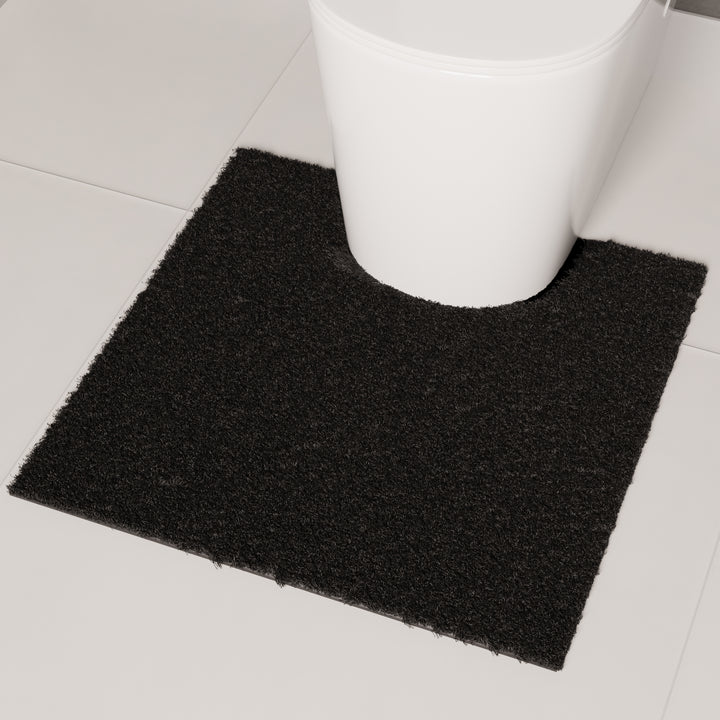 Cotton Black Bathmat (Pack of 2)