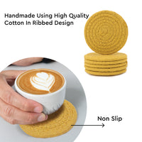 Cotton Yellow Coaster