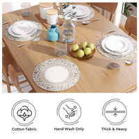 Cotton Printed Grey Placemat (Pack of 2)