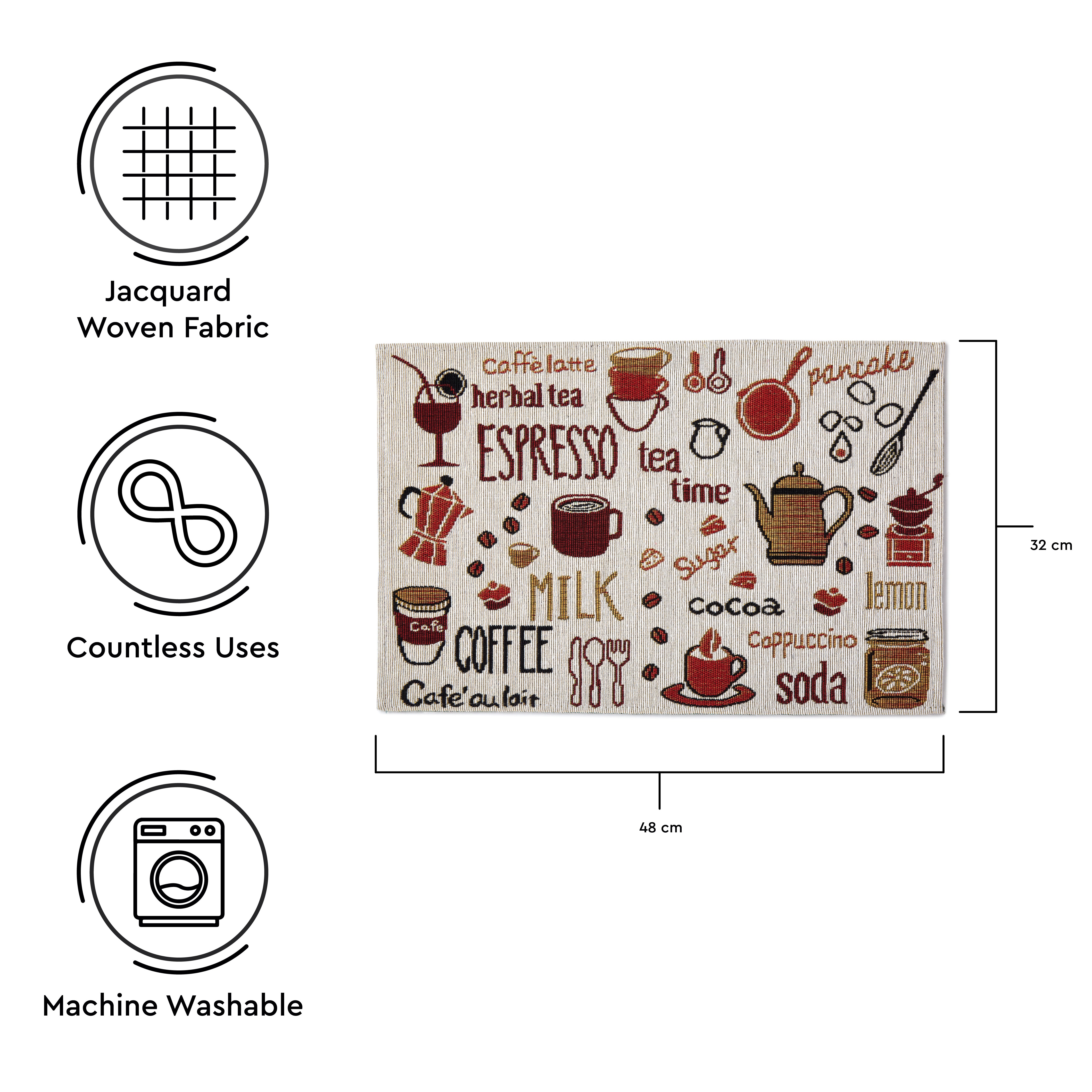 Cotton Espresso Placemat (Pack of 6)