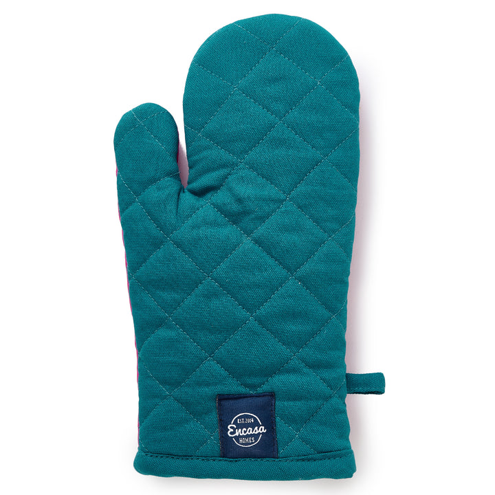 Cotton Azul Blue Oven Gloves (Pack of 2)