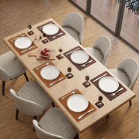 2 Sided Leather Brown & Tan Placemat + Coaster