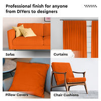 Mercerised Cotton Canvas Fabric, 100x150 cm Wide | Sold by the Metre, Cut to Length | Fabric For Cushions, Sofa Covers, Light Upholstery, Embroidery, Dress Material