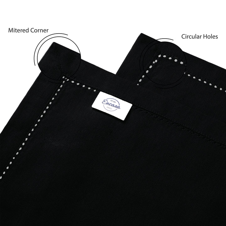 Cotton Black Table Runner (Pack of 1)