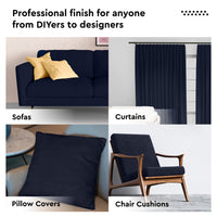 Mercerised Cotton Canvas Fabric, 100x150 cm Wide | Sold by the Metre, Cut to Length | Fabric For Cushions, Sofa Covers, Light Upholstery, Embroidery, Dress Material