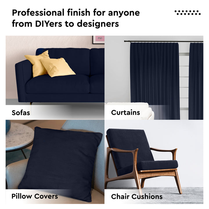 Mercerised Cotton Canvas Fabric, 100x150 cm Wide | Sold by the Metre, Cut to Length | Fabric For Cushions, Sofa Covers, Light Upholstery, Embroidery, Dress Material