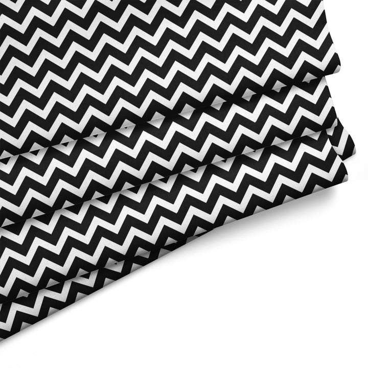 20s Sheeting Black Chevron Fabric (1 Meter)