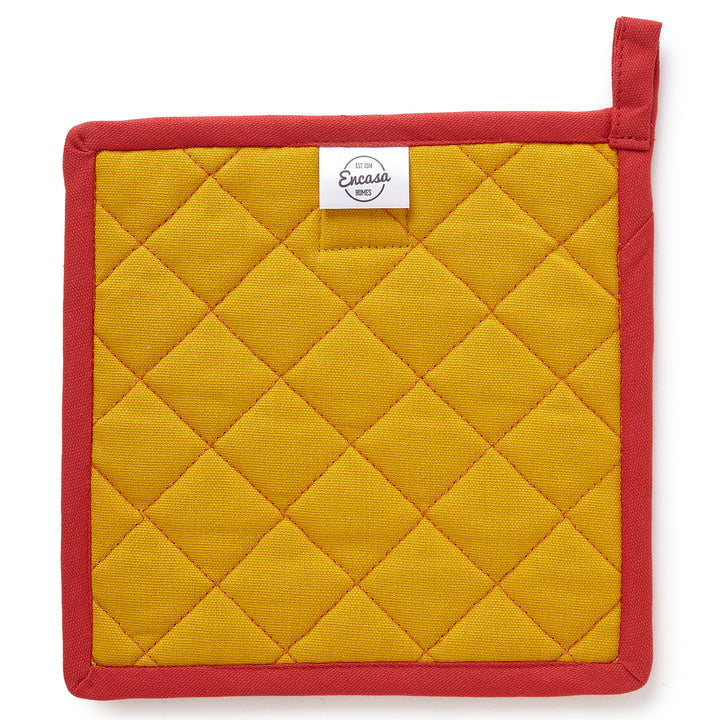 Yarn Dyed Cotton Mango Potholder (Pack of 4)