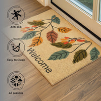 Coir Door Mats for Home Entrance Thick Anti-slip Welcome Doormat with PVC Back | Ideal for Indoor, Outdoor, Patio, Home and Office | Durable and Easy to Clean