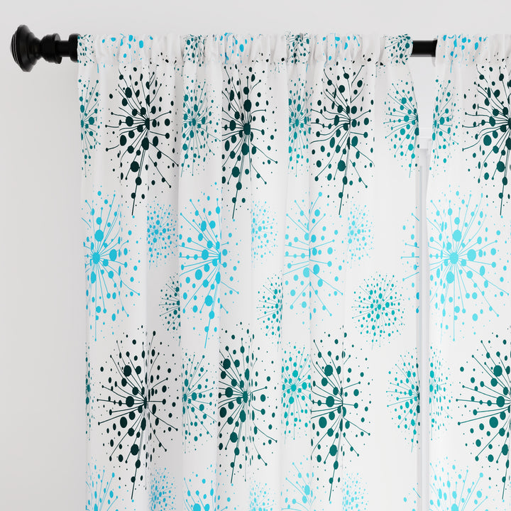 Polyester Blowball Curtain (Pack of 2)