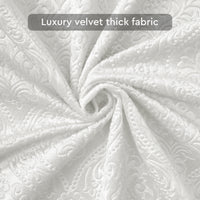 Embossed Velvet Cream Curtain