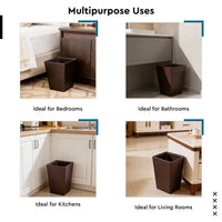 PU-Leather Copper Leather Dustbin