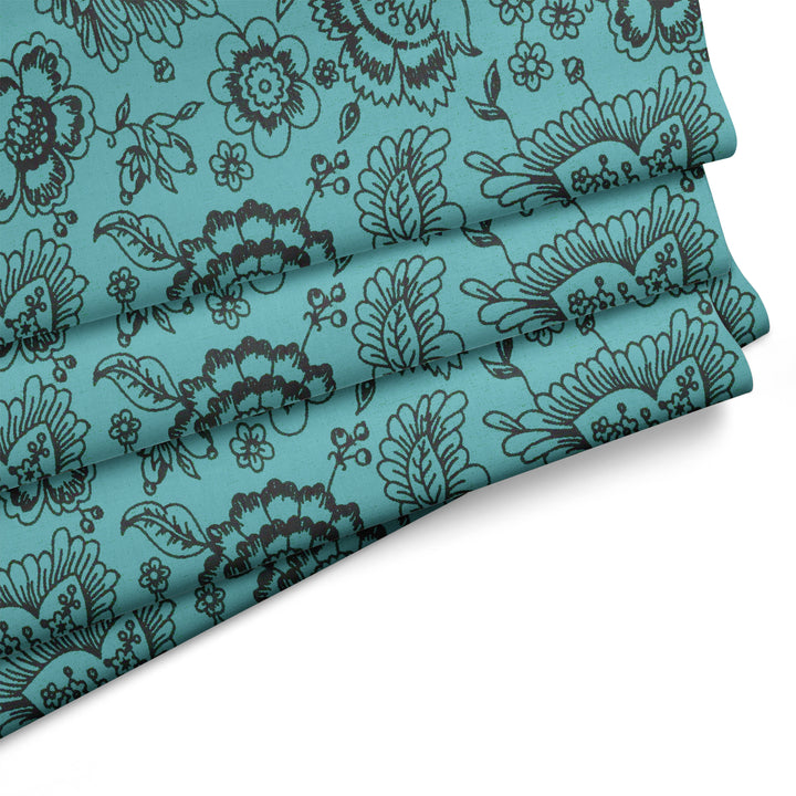 20s Sheeting Blue Colour Flower Fabric (1 Meter)