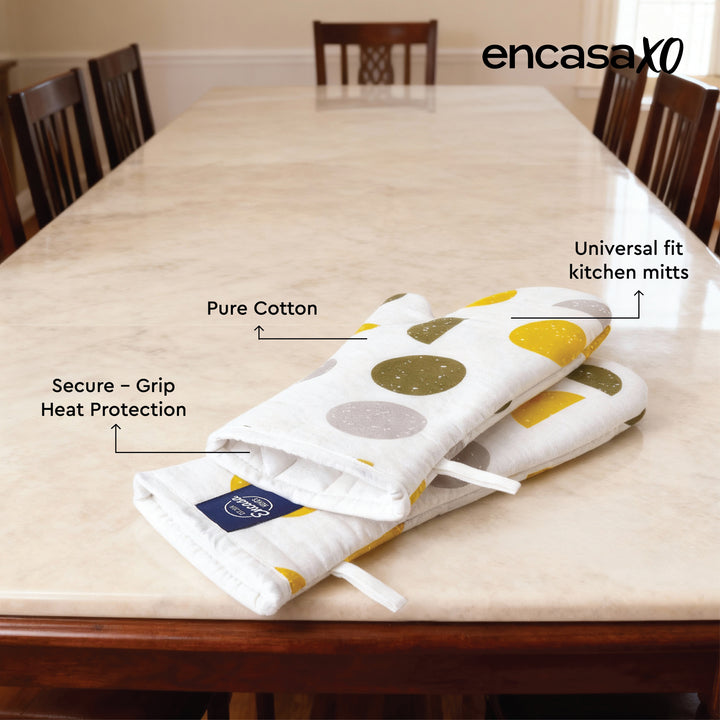 20s Sheeting Yellow Moon Oven Gloves (Pack of 2)