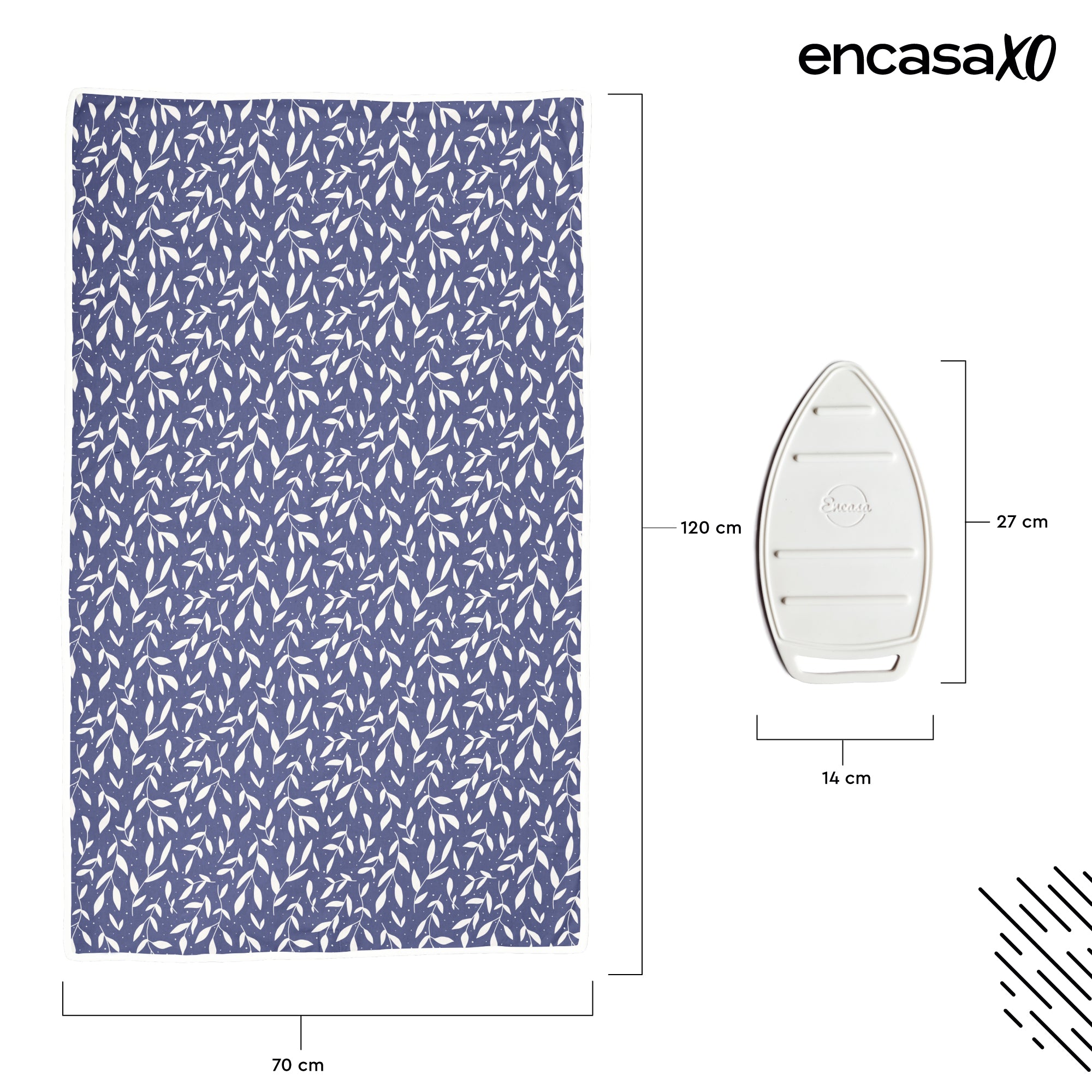 Blue Leaflet Ironing Mat (Pack of 1)