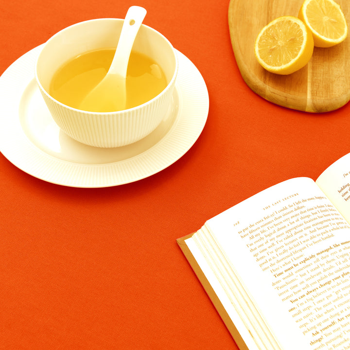 Cotton Orange Table Cloth (Pack of 1)