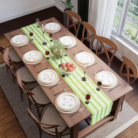 RC Yarn-Dyed Franca Lime Stripes Table Runner (Pack of 1)