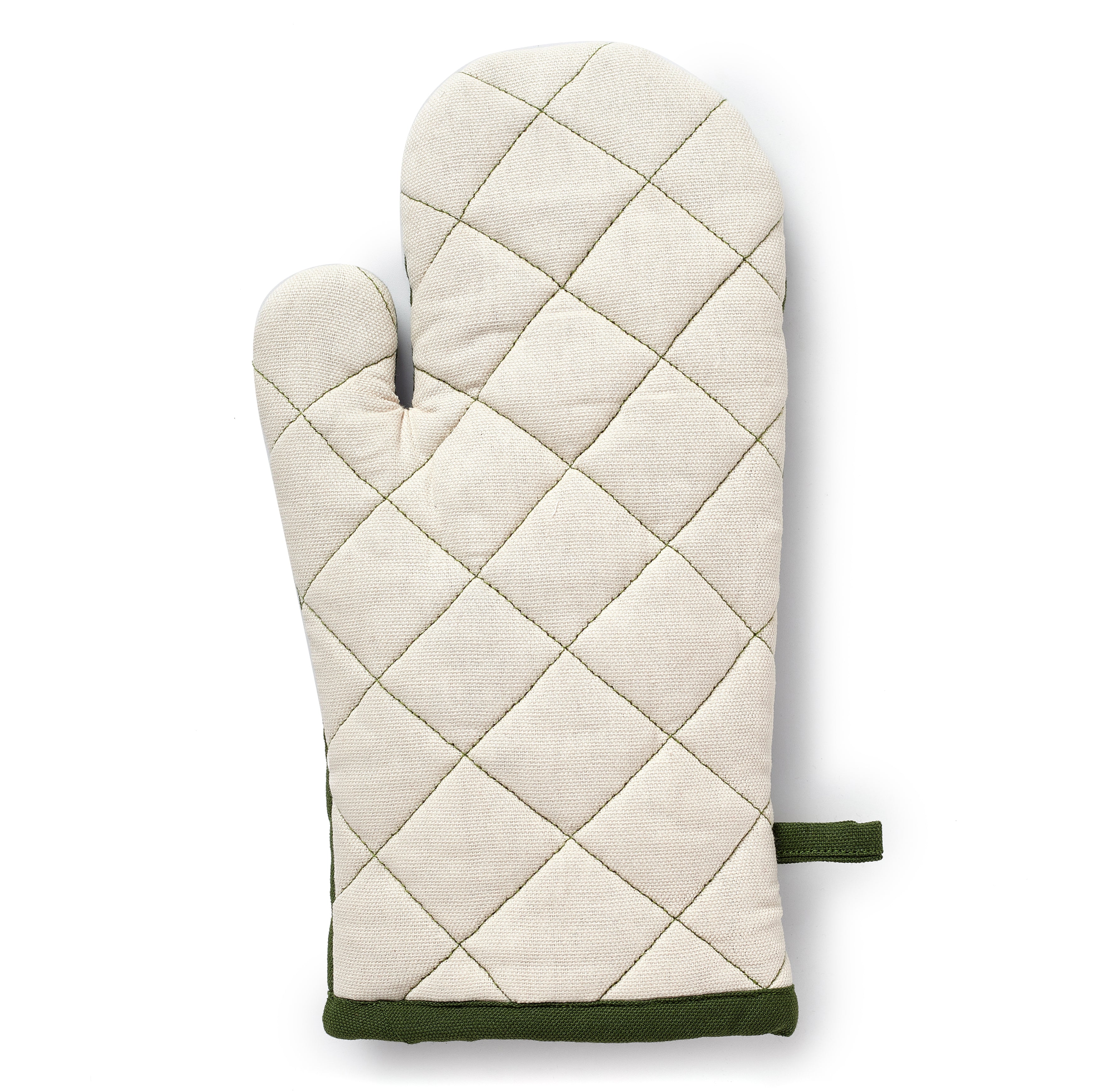 Cotton Leaf Green Oven Gloves (Pack of 2)