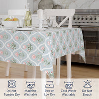 Polyester Light Grey Table Cloth (Pack of 1)