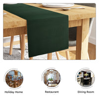 Cotton Dark Green Table Runner (Pack of 1)