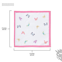 Spun Polyester Pink Butterflies Table Napkin