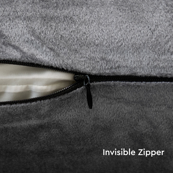 Velvet Grey Cushion Cover (Pack of 2)