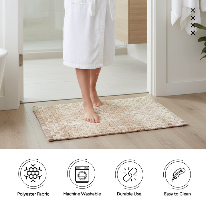 Cotton Rust Orange Bathmat (Pack of 1)