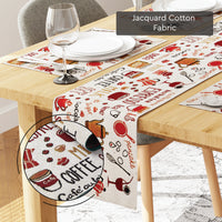 Cotton Espresso Table Runner+Placemat (Pack of 7)