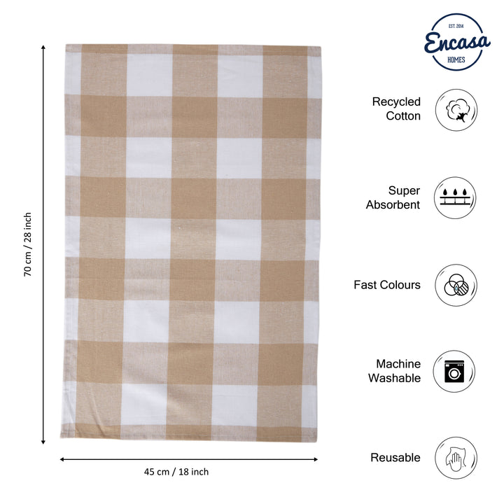 Cotton Beige Kitchen Towel (Pack of 5)