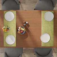 Chenille Olive Table Runner