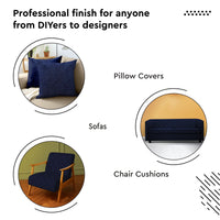 Embossed Velvet Navy Blue Fabric