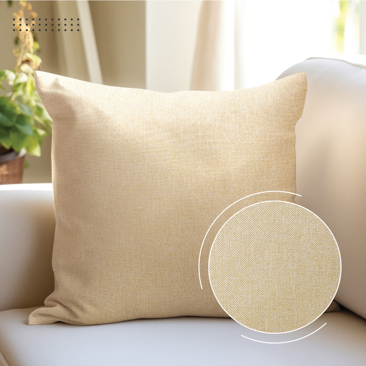 Jute Cherry Cream Cushion Cover (Pack of 2)