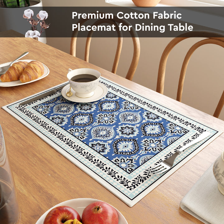 Cotton Indigo-03 Placemat (Pack of 6)