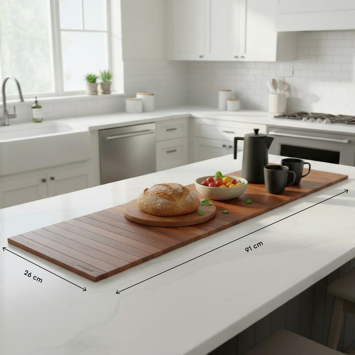 Sheesham Wood Brown Wooden Table Runner (Pack of 1)