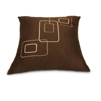Dupion Silk Chain Coffee Cushion Cover (Pack of 2)