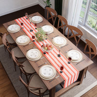 RC Yarn-Dyed Franca Orange Stripes Table Runner (Pack of 1)