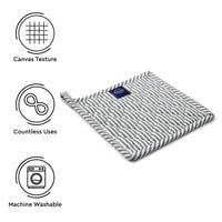 Cotton Ticking Black Pot Holders (Pack of 2)