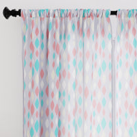 Polyester Teardrops Lilac Curtain (Pack of 2)