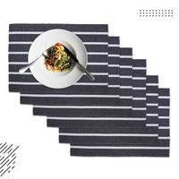 Cotton Roma Grey Stripes Placemat (Pack of 6)