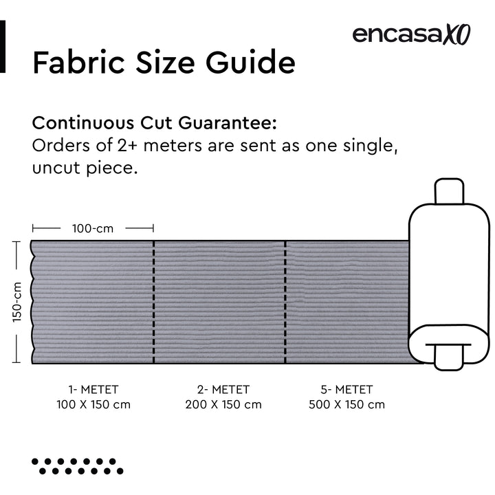 Corduroy Fabric by the Meter, 59" Wide Premium 238 GSM Polyester Upholstery & Sewing Material, Soft Ribbed Fabric for Sofa/Cushion Covers, Trousers, Curtains & DIY Crafts