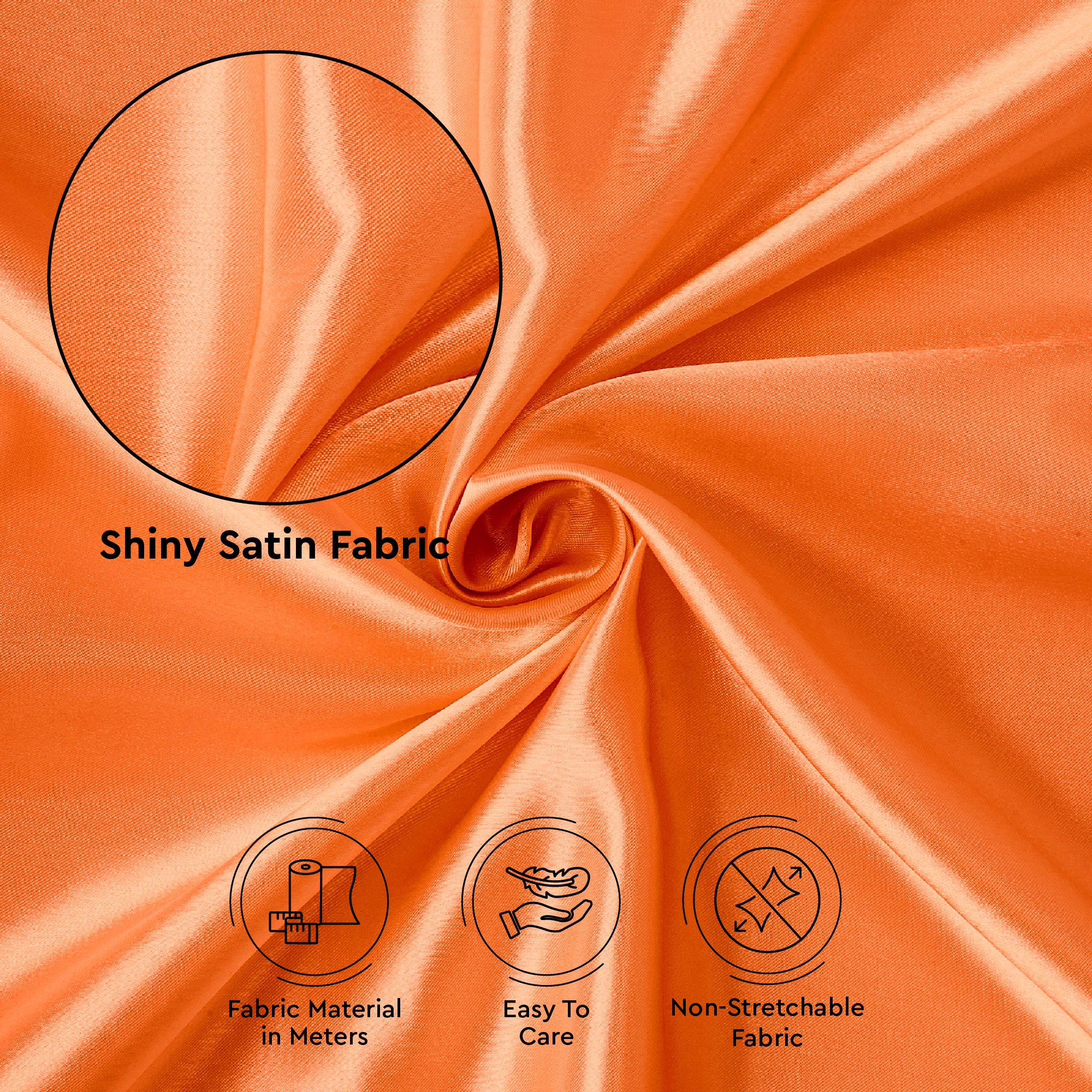 Silky Satin Fabric Material By Meter | 110 Cm Width, Silk & Shiny Fabrics | Fabric For Scrunchies, Dress, Pillowcases, Pajamas, Evening Dress, DIY