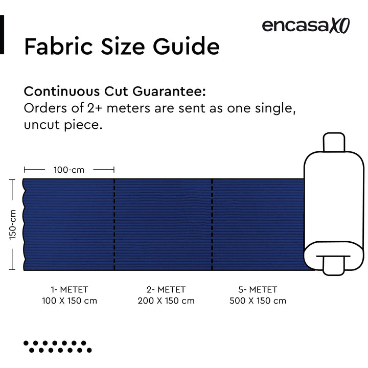 Corduroy Fabric by the Meter, 59" Wide Premium 238 GSM Polyester Upholstery & Sewing Material, Soft Ribbed Fabric for Sofa/Cushion Covers, Trousers, Curtains & DIY Crafts