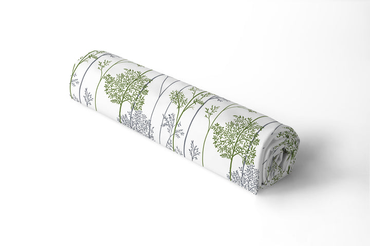 Polyester Printed Green Branches Fabric (1 Meter)