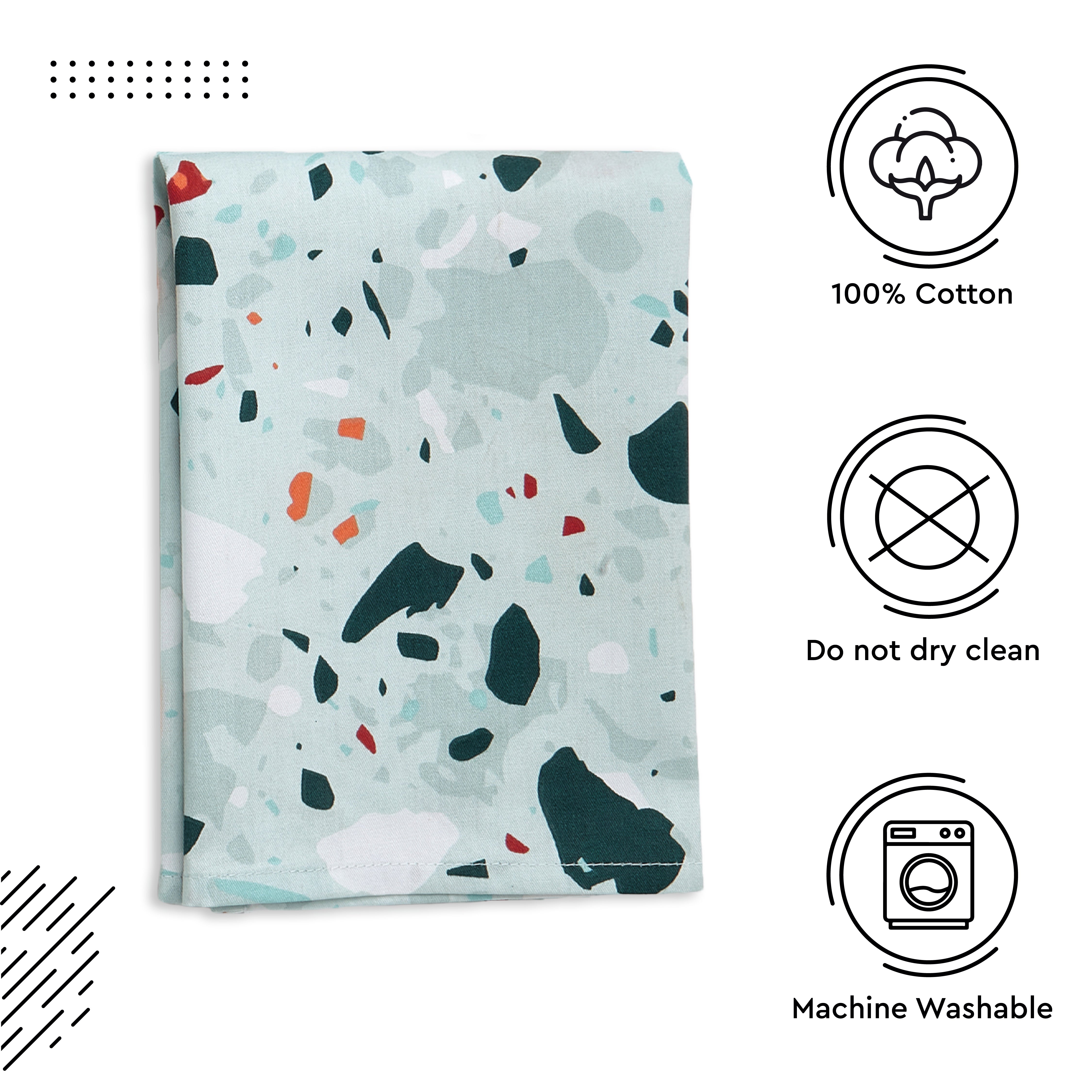 Cotton Terrazzo Mint Table Napkin