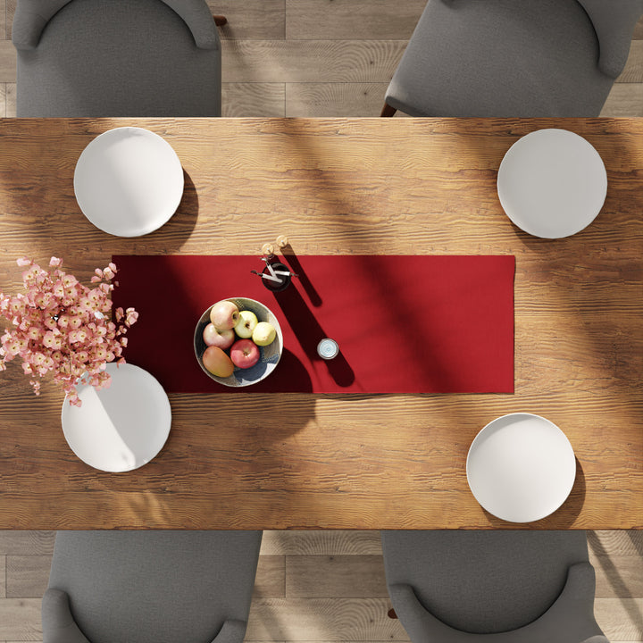 Canvas Deep Red Table Runner (Pack of 1)