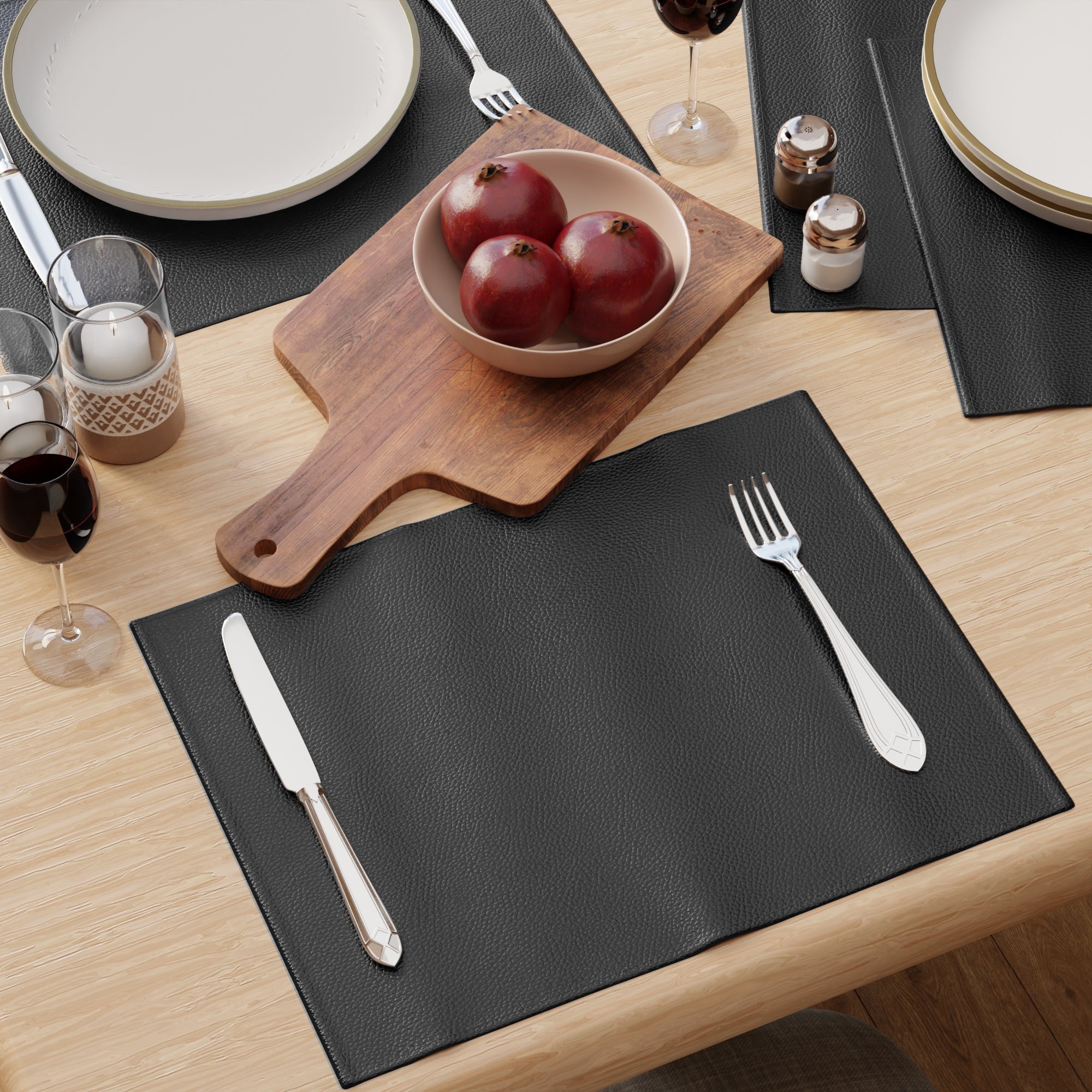 PU Leather Black Placemat