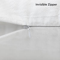 Velvet White Cushion Cover (Pack of 2)