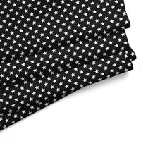 20s Sheeting Black Colour Stars Fabric (1 Meter)